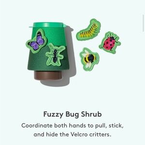 Fuzzy Bug Shrub Plush Play Set - Green